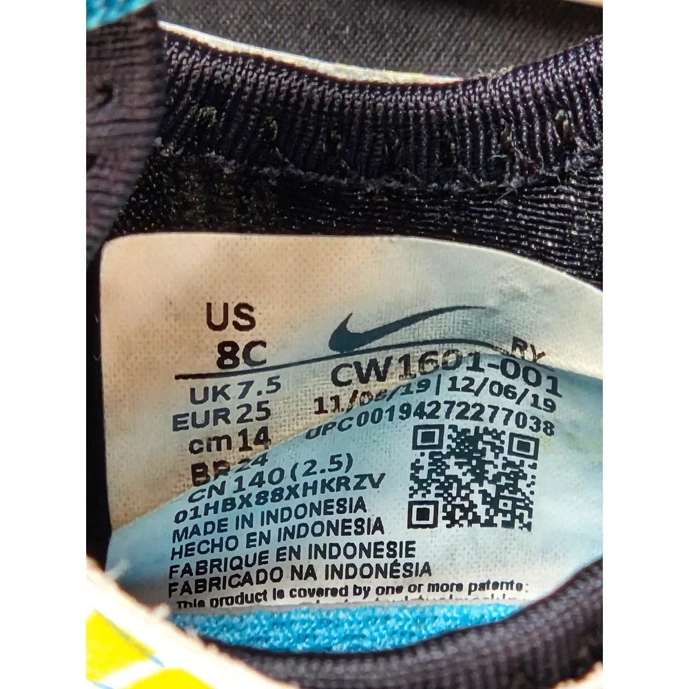 Nike Flex Runner Toddler Girls Floral Black Multi Color Shoes CW1601-001 8C
